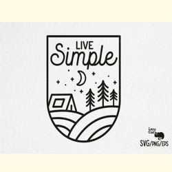 Live Simple Camping SVG Design