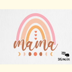 Mama Boho Rainbow SVG Design
