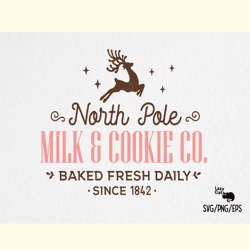 Milk & Cookie Co Christmas Sign SVG
