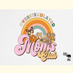 Mom Retro Flower Quote PNG Sublimation