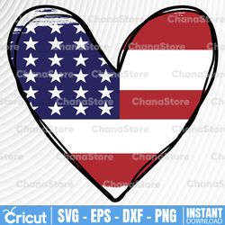 American Heart, 4th of July PNG File, happy 4th of July, American Flag Png, Western Heart, America, Digital Download