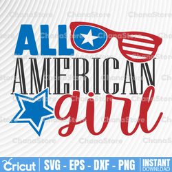 All American Girl SVG , American Girl cut file, usa clipart, usa svg files for silhouette, usa files for cricut, usa svg