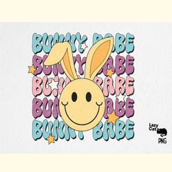 Retro Easter Bunny Babe PNG Sublimation