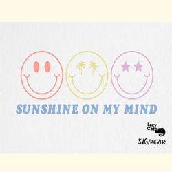 Summer Sunshine Retro Quote SVG Design
