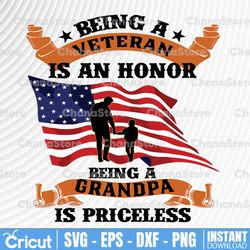 Being A Veteran Is An Honor SVG-  Cricut, png Sublimation design - Digital design - Sublimation Independence day