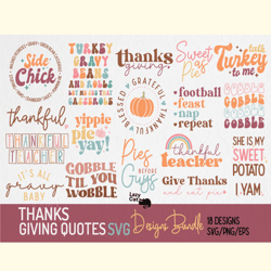 Thanksgiving Quote SVG Design Bundle