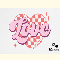 Valentines Day SVG Love Heart Retro