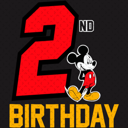 Mickey 2nd Birthday Svg, Birthday Svg, 2nd Birthday Svg, 2 Years Old Svg, Mickey Svg, Mickey Birthday Svg, 2 Years Old G
