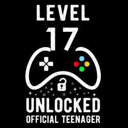 Level 17 Unlocked Official Teenager Svg, Birthday Svg, 17th Birthday Svg, 17 Years Old Svg, Level 17 Svg, Teenager Birth