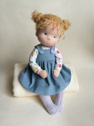 Waldorf doll 15 inch to order, textile doll, steiner doll baby. Natural organic personalized doll.