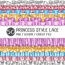 LACE PNG | Ruffle, Clip art, Frill, Wrinkled Lace, Lace Border, Princess style, pattern, Decoration, hand drawing, Cute,