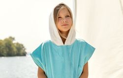 Surf & Beach Poncho Teenager, made of high quality cotton terry - velour, pool poncho for children