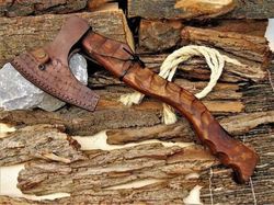 hunting axe, viking axe, with rose wood, engraved cutting axe, anniversary gifts for her, gifts for him, camping axes