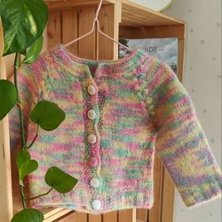 Baby mohair knitted cardigan