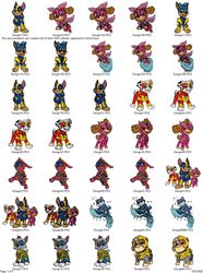 Collection CARTOON CHARACTERS PAW PATROL MIGHTY PUPS Embroidery Machine Designs PES JEF HUS DST EXP VIP XXX