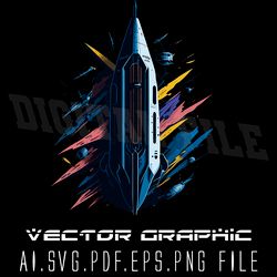 Spacex Starship Vector Graphic AI.SVG.EPS.PDF. PNG DOWNLOAD DIGITAL SUBLIMATION FILES