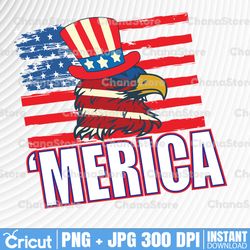 Patriotic Independence Day Png, 4th July American Merica Eagle Png, patriotic tee digital, Merica Freedom Funny
