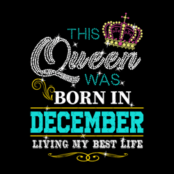 This Queen Was Born In December Living My Best Life, Birthday Svg, Born In December, Queen Svg, Queen Birthday, African