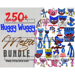 250 Huggy Wuggy Kissy Missy Poppy Playtime Fnf Bundle Svg, Huggy Wuggy Kissy Missy Sublimation, Huggy Wuggy Digital File