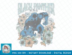 Marvel Avengers Black Panther Floral Spring Poster T-Shirt copy PNG Sublimate