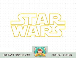 Star Wars Classic Yellow Outline Title Logo png