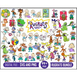99 Rugrats Svg Bundle, Rugrats Svg Set, Rugrats Birthday Svg, Rugrats Characters Svg, Tommy Pickles Svg, Chuckie Finster