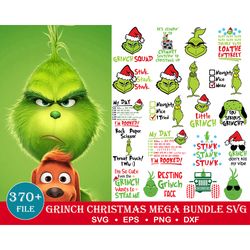 370 Grinch svg, Grinch christmas svg, Christmas svg, Grinchmas svg, Grinch face svg, Cut file svg, Cricut svg, png svg d