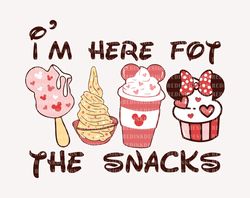 I'm Here For The Snack Svg, Drink And Food Svg, Funny Valentines, Valentine's Day, Retro Valentines Svg, Valentines Snac