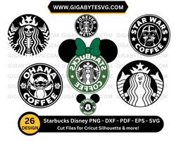 Disney Starbucks Design PNG - DXF - PDF - EPS - SVG For Mugs and Starbucks Tumble