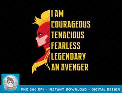 Marvel Captain Marvel Courageous Tenacious Fearless Avenger T-Shirt copy PNG Sublimate