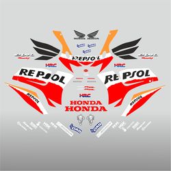 Vinyl kit stickers for Honda CBR1000RR 2006-2007 motorcycle. Decals are not OEM parts, these are handmade.
