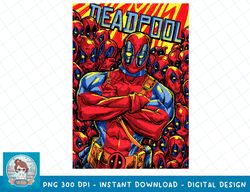 Marvel Deadpool Pool Of Deadpool Masks Graphic T-Shirt T-Shirt copy PNG Sublimate