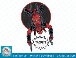 Marvel Deadpool Upside Down Tacos Graphic T-Shirt T-Shirt copy PNG Sublimate