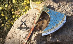 God of War Leviathan axe 39", Handmade Leviathan Axe Replica, Kratos Axe, Leviathan axe, Kratos Cosplay, Gift for him