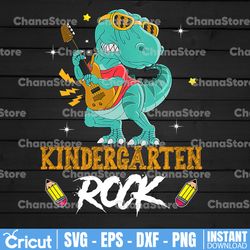 Kindergarten Rocks T Rex Dino Png, Back To School Png