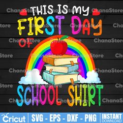 Happy First Day Of School Colorful Png,2022 First Day Of School,Back To School Png,Teacher Mode Png