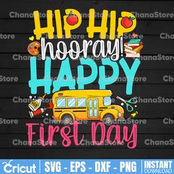 Hip Hip Hooray! Happy First Day PNG, Happy First Day Instant Digital Download, Happy First Day Printable PNG