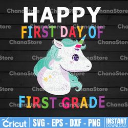Happy First Day Of 1st Grade Unicorn PNG, Unicorn First Grade PNG ,Students Teacher Rainbow Unicorn PNG