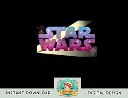 Star Wars Logo Retro 80s Twinkling Stars png