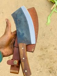 12" Meat Cleaver Kitchen Chef's Knife Hand Forged Blade Heavy Duty Butcher Knife