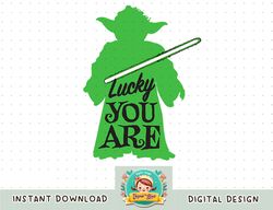 Star Wars Yoda Lucky You Are Green St. Patrick's Day png