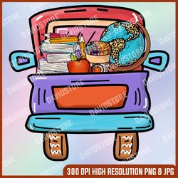 School PNG, Teacher Clipart, Back To School PNG, School Truck PNG, School Sublimation, School Designs, Shirt Design