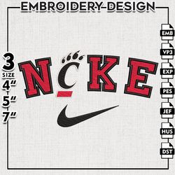 NCAA Cincinnati Bearcats Embroidery Designs, NCAA Logo Embroidery Files, Cincinnati Bearcats, Machine Embroidery Files