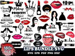 180 Lips Bundle Svg, Trending Svg, Lips Svg