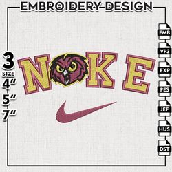 Nike Temple Owls Embroidery Designs, NCAA Logo Embroidery Files, Temple Owls, Machine Embroidery Files, Digital Download