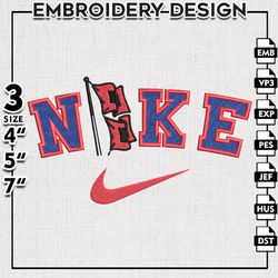 Nike Tulsa Golden Hurricane Embroidery Designs, NCAA Logo Embroidery Files, NCAA Tulsa, Machine Embroidery Files