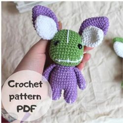 Monster from the closet, Amigurumi Monster pattern, Fantasy toy, Languages: English, Monster crochet pattern PDF, Cute A