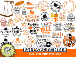 140 Fall SVG Bundle, Thanksgiving Svg, Turkey Svg
