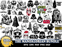 500 The Mandalorian Bundle, Trending Svg, Star War Svg