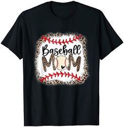 Baseball Mom Leopard Funny Softball Mom Mother's Day 2023 T-Shirt